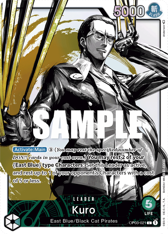Kuro - OP03-021 - Leader (Alternate Art) - Pillars of Strength