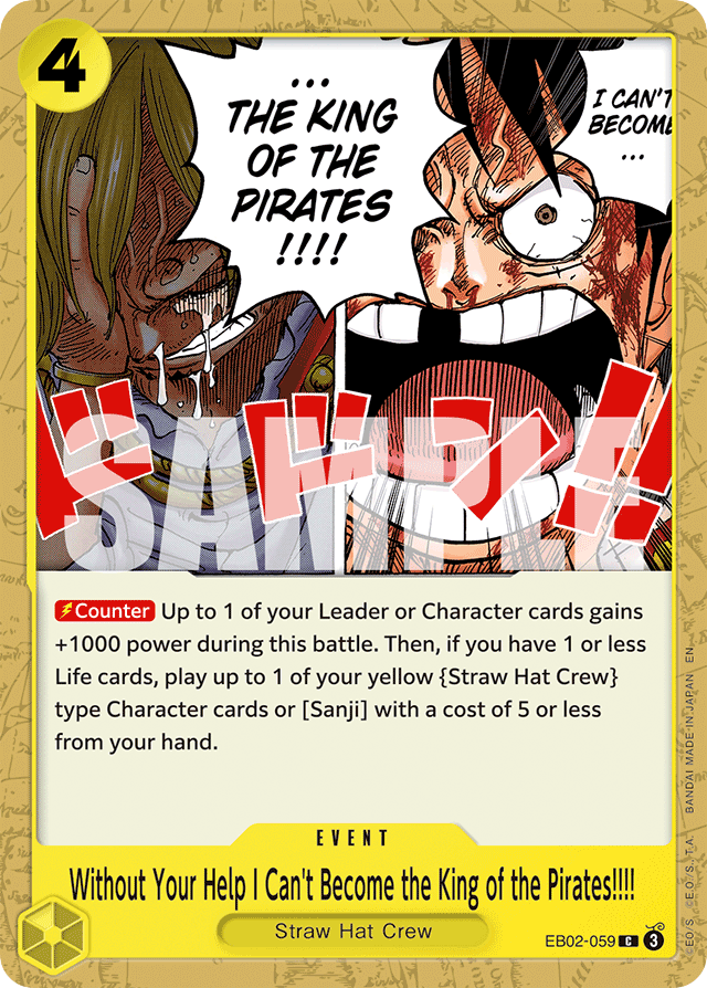 Without Your Help I Can't Become the King of the Pirates!!!! - EB02-059 - Common - Anime 25th Collection