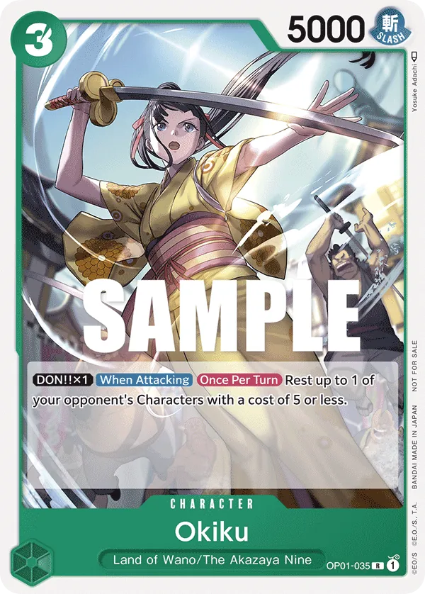 Okiku - OP01-035 - Rare (Tournament Pack Vol4Alt Art) - Romance Dawn