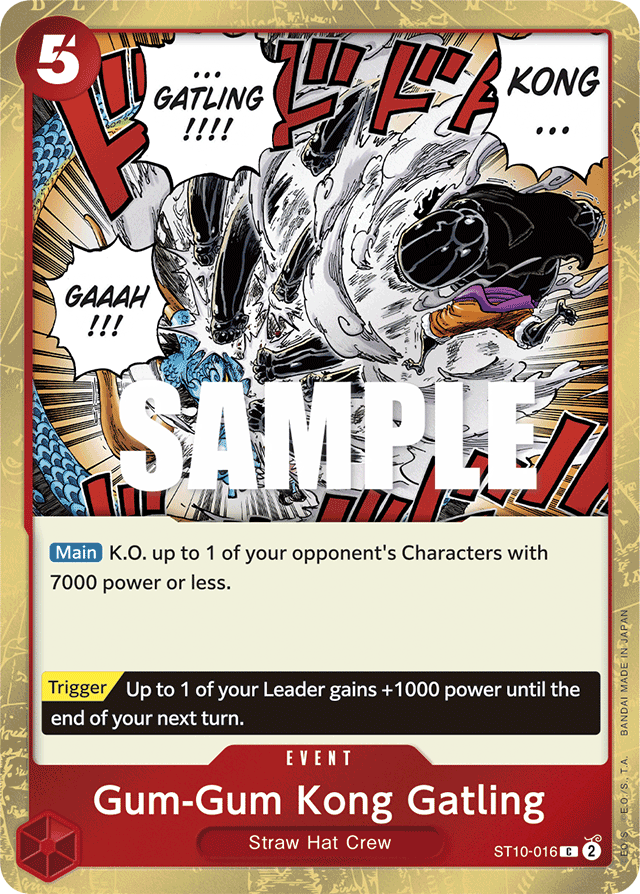 Gum-Gum Kong Gatling - ST10-016 - Common - Ultra Deck: The Three Captains