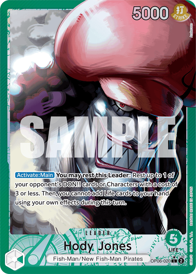 Hody Jones - OP06-020 - Leader (Alternate Art) - Wings of the Captain