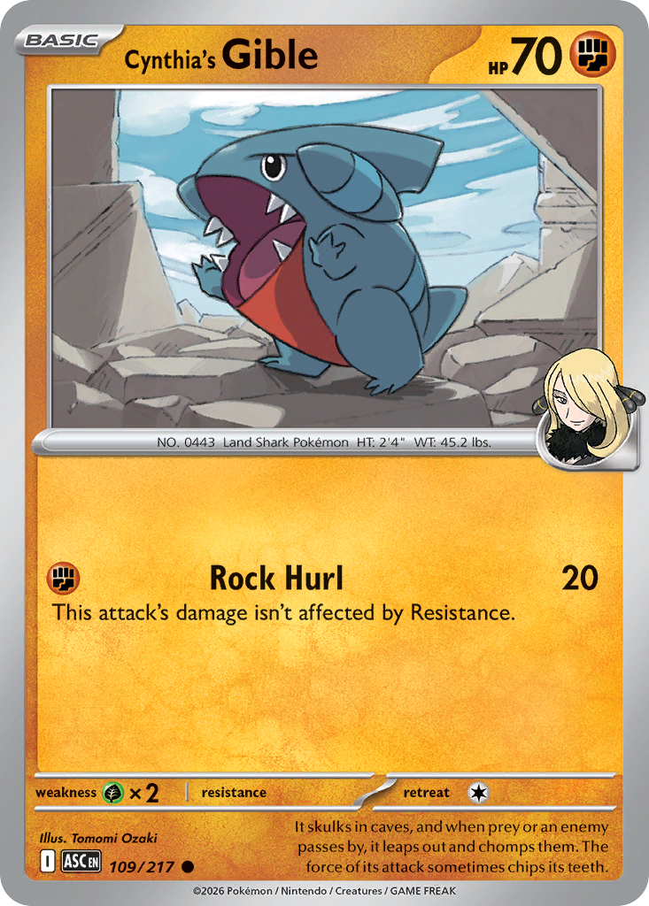 Cynthia's Gible - 109/217 - Ascended Heroes