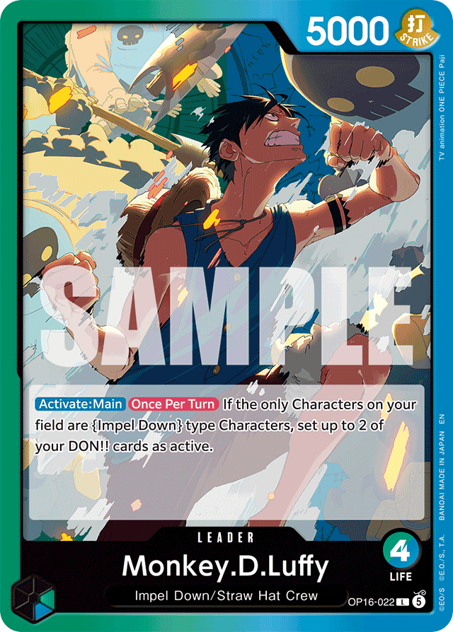 Monkey.D.Luffy - OP16-022 - Leader - The Time Of Battle