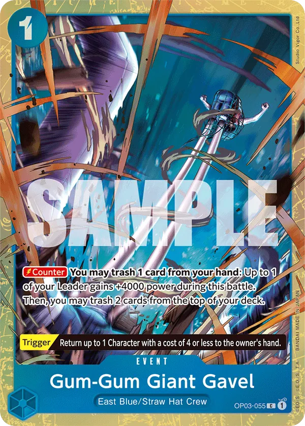 Gum-Gum Giant Gavel - OP03-055 - Common (Best Selection Vol2Alt Art) - Pillars of Strength