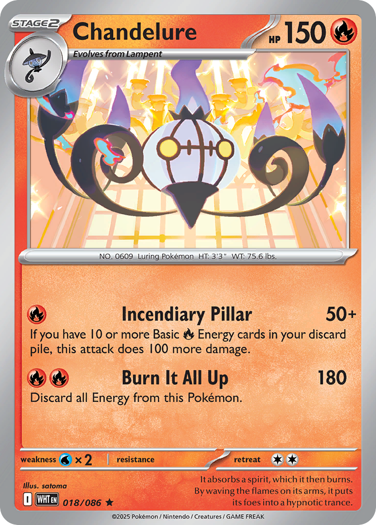 Chandelure - 18/86 - White Flare