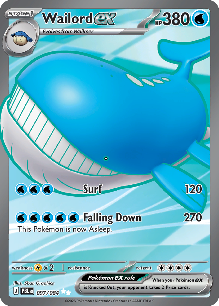 Wailord ex - 97/84 - Pitch Black