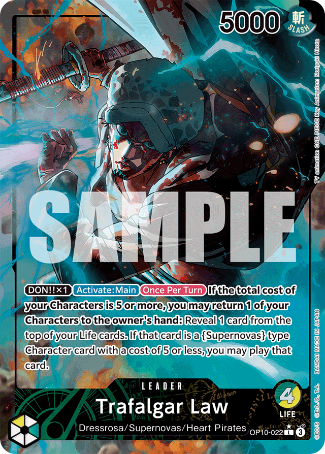 Trafalgar Law - OP10-022 - Leader (Alternate Art) - Royal Blood