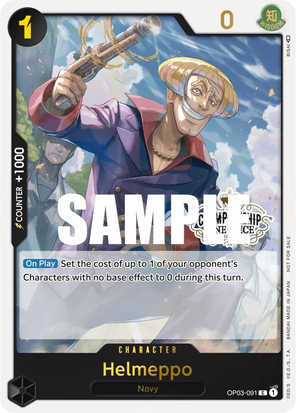 Helmeppo - OP03-091 - Common (Store Championship Stamp) - Pillars of Strength