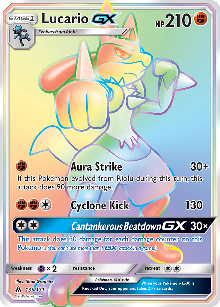 Lucario-GX - 135/131 - Forbidden Light