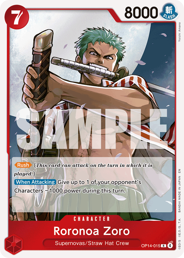 Roronoa Zoro - OP14-015 - Rare - The Azure Sea's Seven
