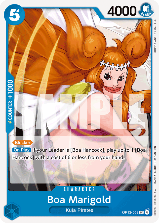 Boa Marigold - OP13-052 - Uncommon - Carrying On His Will