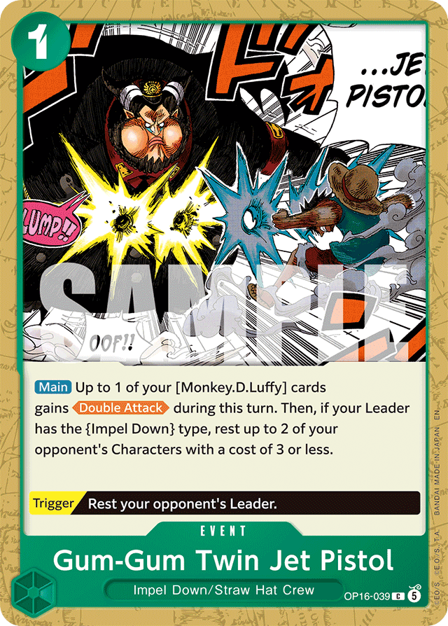 Gum-Gum Twin Jet Pistol - OP16-039 - Common - The Time Of Battle