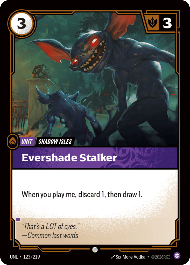 Evershade Stalker - 123/219 - Common - Unleashed