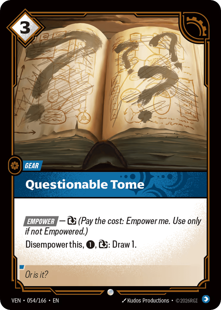 Questionable Tome - 054/166 - Common - Vendetta