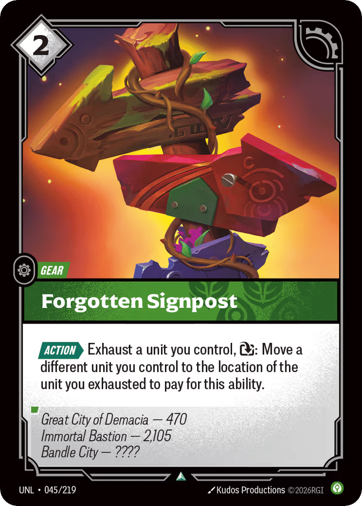 Forgotten Signpost - 045/219 - Uncommon - Unleashed