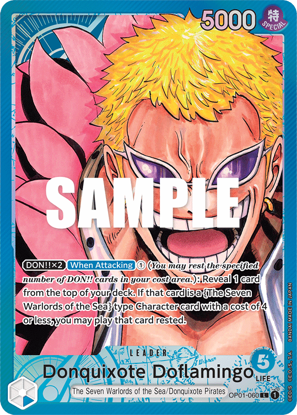 Donquixote Doflamingo - OP01-060 - Leader (Alternate Art) - Romance Dawn