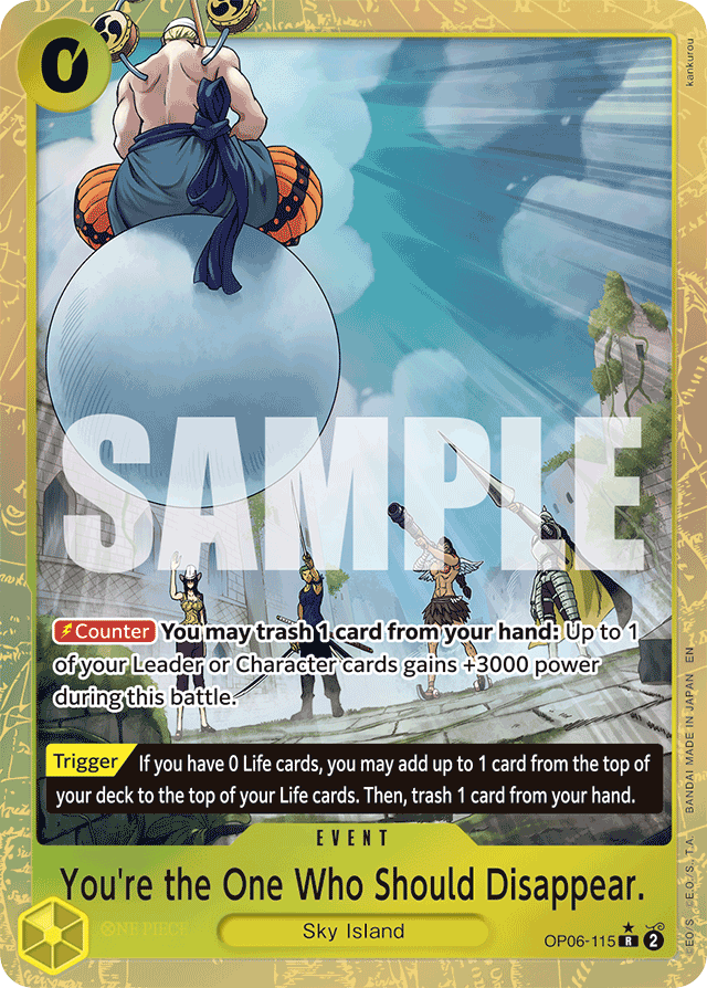 You're the One Who Should Disappear. - OP06-115 - Rare (Alternate Art) - Wings of the Captain