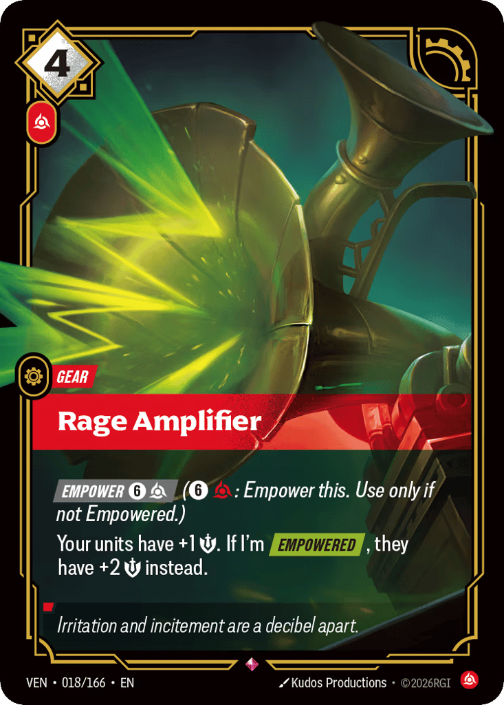 Rage Amplifier - 018/166 - Rare - Vendetta
