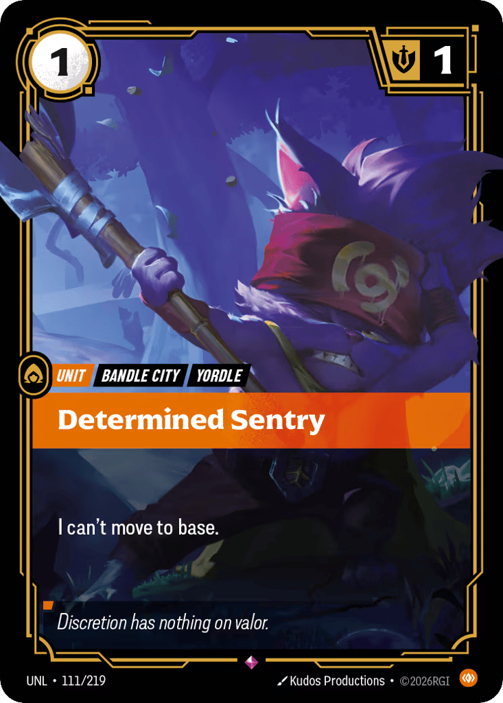 Determined Sentry - 111/219 - Rare - Unleashed