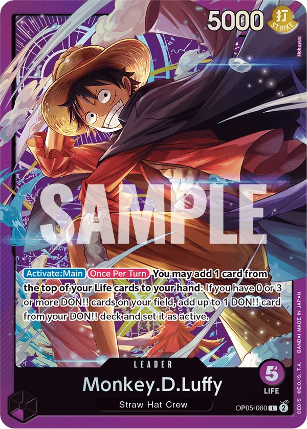 Monkey.D.Luffy - OP05-060 - Leader (Sound Loader Vol1Alt Art) - Awakening of the New Era
