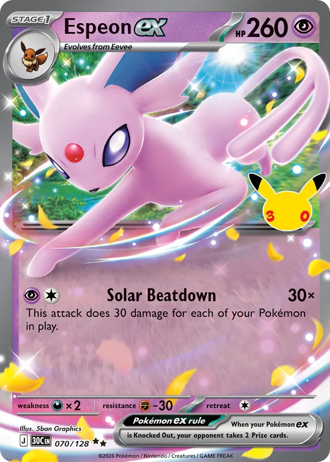 Espeon ex - 070/128 - 30th Celebration