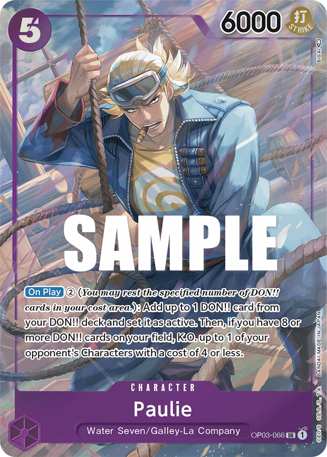 Paulie - OP03-066 - Super Rare (Alternate Art) - Pillars of Strength