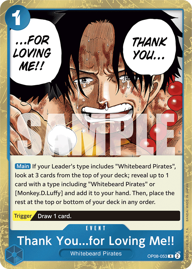 Thank You...for Loving Me!! - OP08-053 - Rare - Two Legends