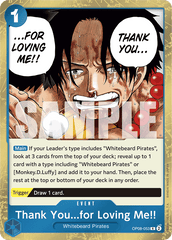 Thank You...for Loving Me!! - OP08-053 - Rare - Two Legends