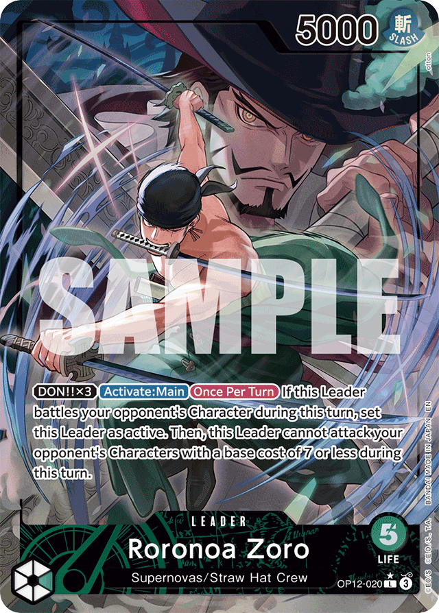 Roronoa Zoro - OP12-020 - Leader (Alternate Art) - Legacy of the Master