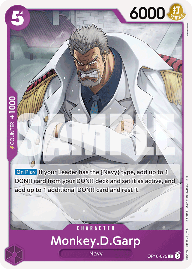 Monkey.D.Garp - OP16-075 - Common - The Time Of Battle