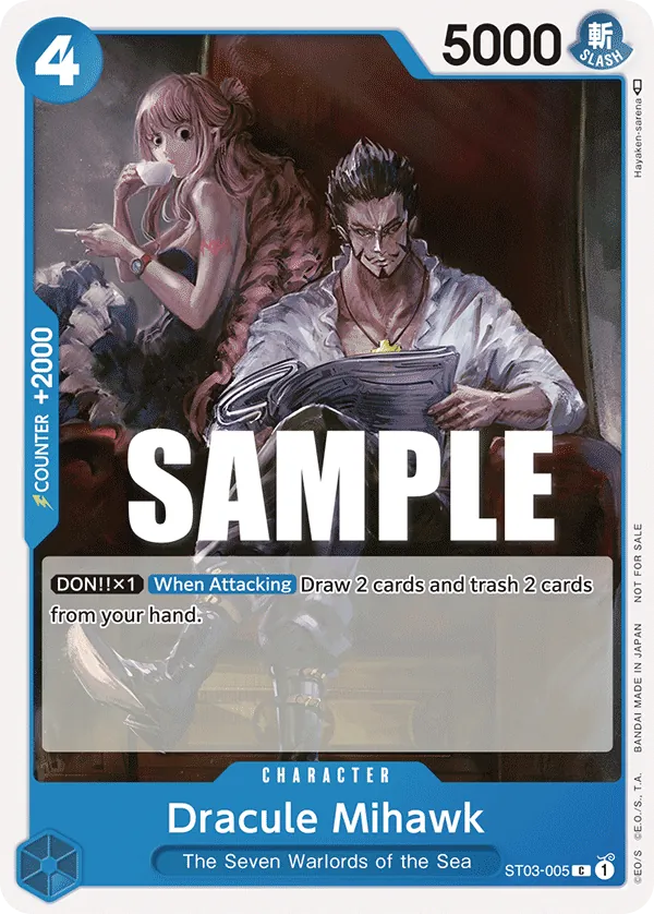 Dracule Mihawk - ST03-005 - Common (Tournament Pack Vol4Alt Art) - The Seven Warlords of the Sea