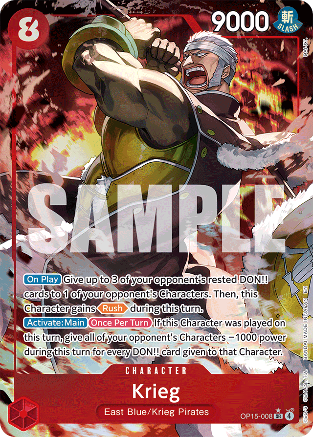 Krieg - OP15-008 - Super Rare (Alternate Art) - Adventure on Kami's Island