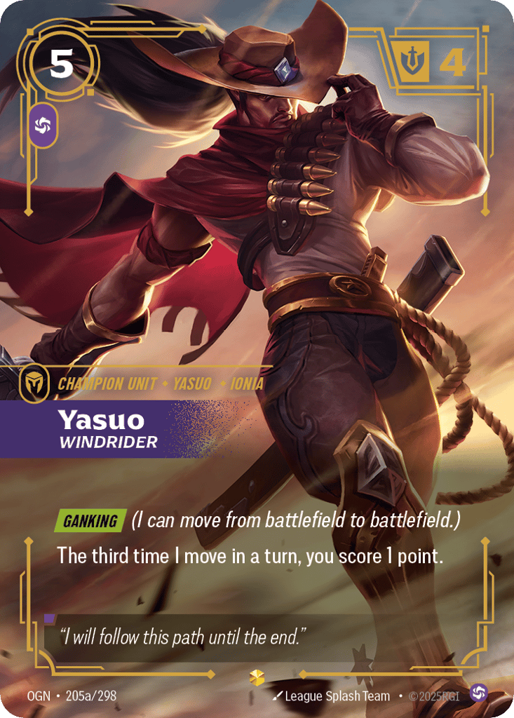 Yasuo, Windrider - 205a/298 - Showcase - Origins