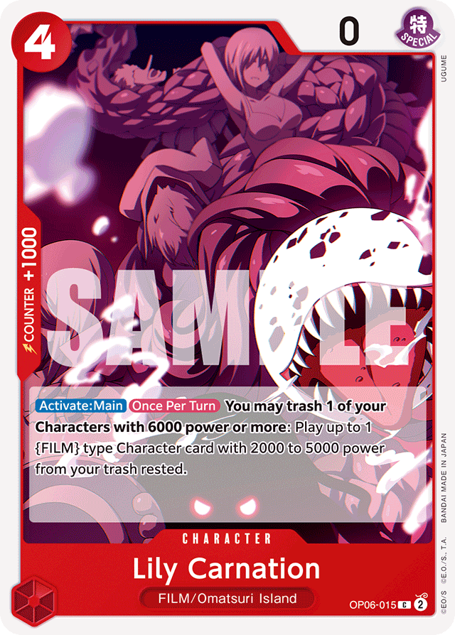 Lily Carnation - OP06-015 - Common - Wings of the Captain