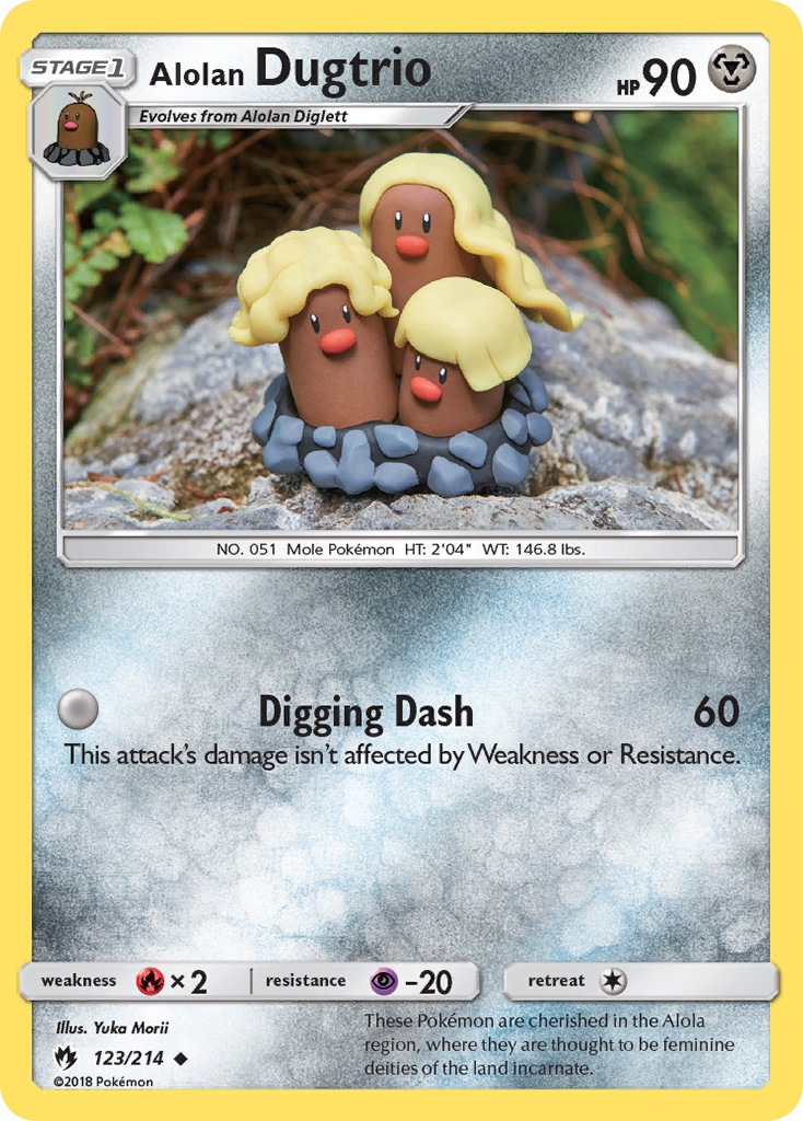 Alolan Dugtrio - 123/214 - Lost Thunder