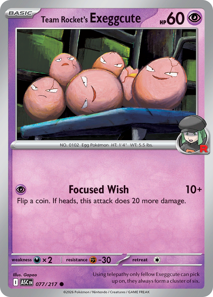 Team Rocket's Exeggcute - 077/217 - Ascended Heroes