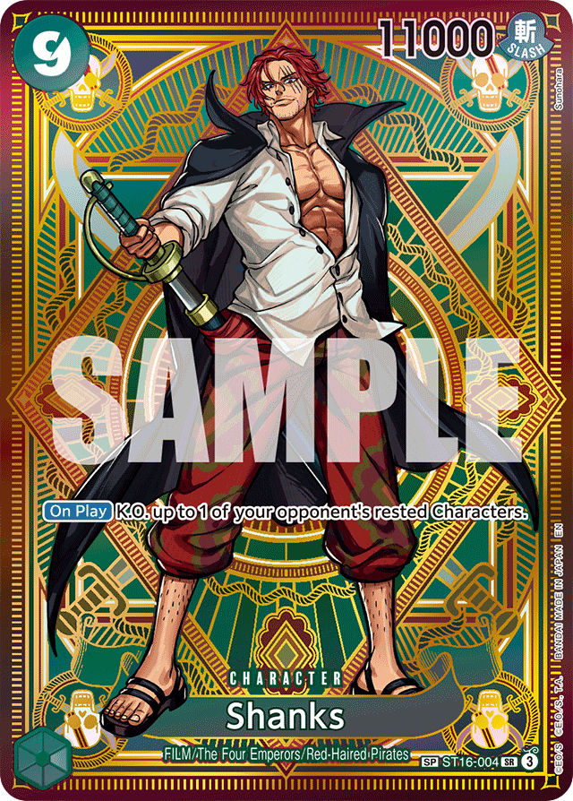 Shanks - ST16-004 - Super Rare (Special Alternate Art) - GREEN Uta