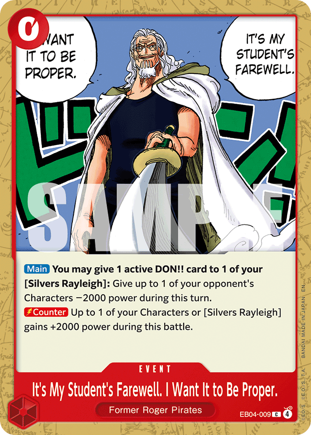 It's My Student's Farewell. I Want It to Be Proper. - EB04-009 - Common - Egghead Crisis