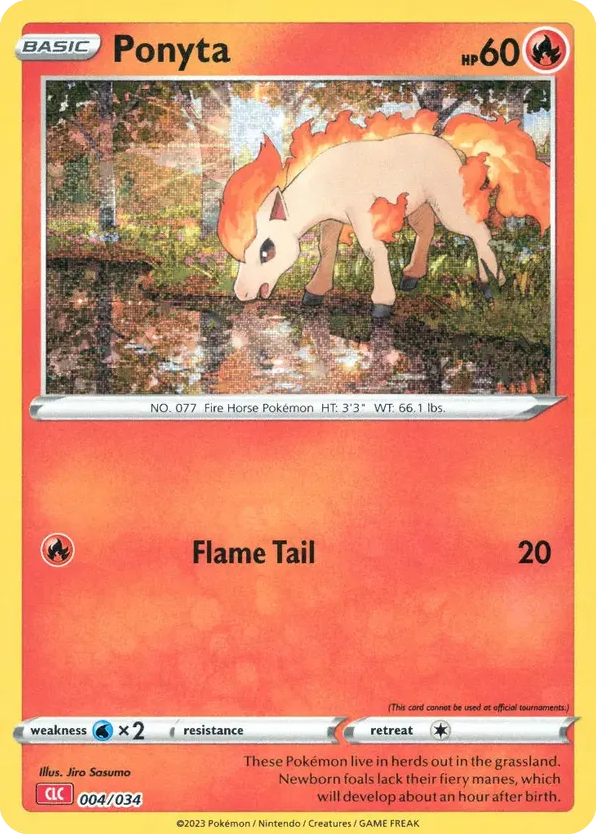Ponyta - 04/34 - Pokémon TCG Classic - Charizard