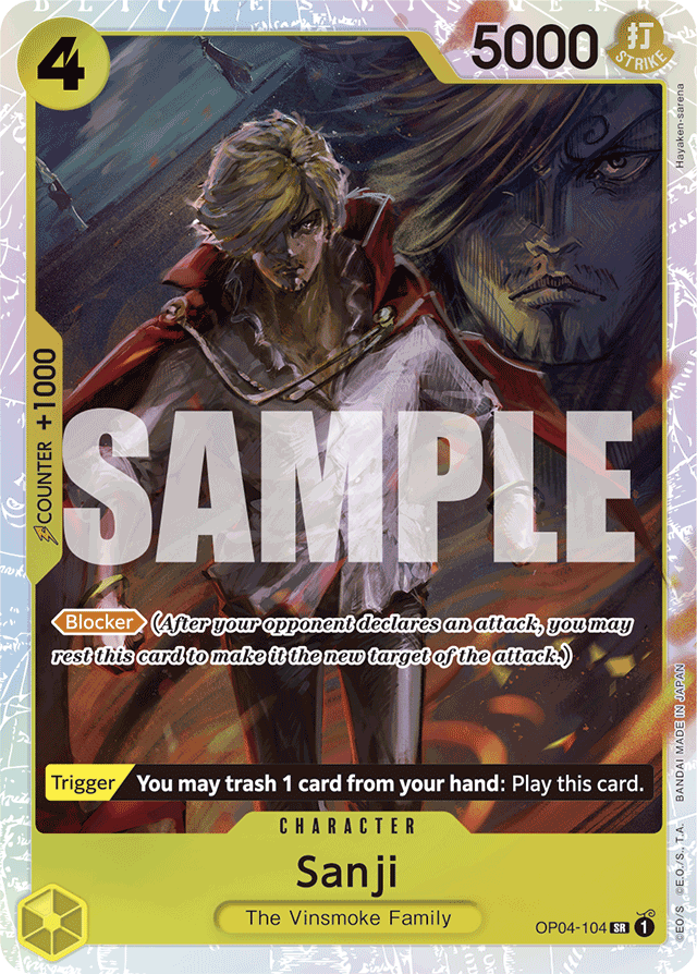 Sanji - OP04-104 - Super Rare (Reprint) - Kingdoms of Intrigue