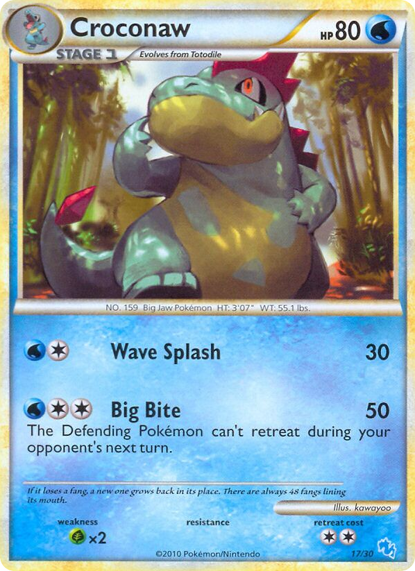 Croconaw - 17/30 - HGSS Trainer Kit Gyarados
