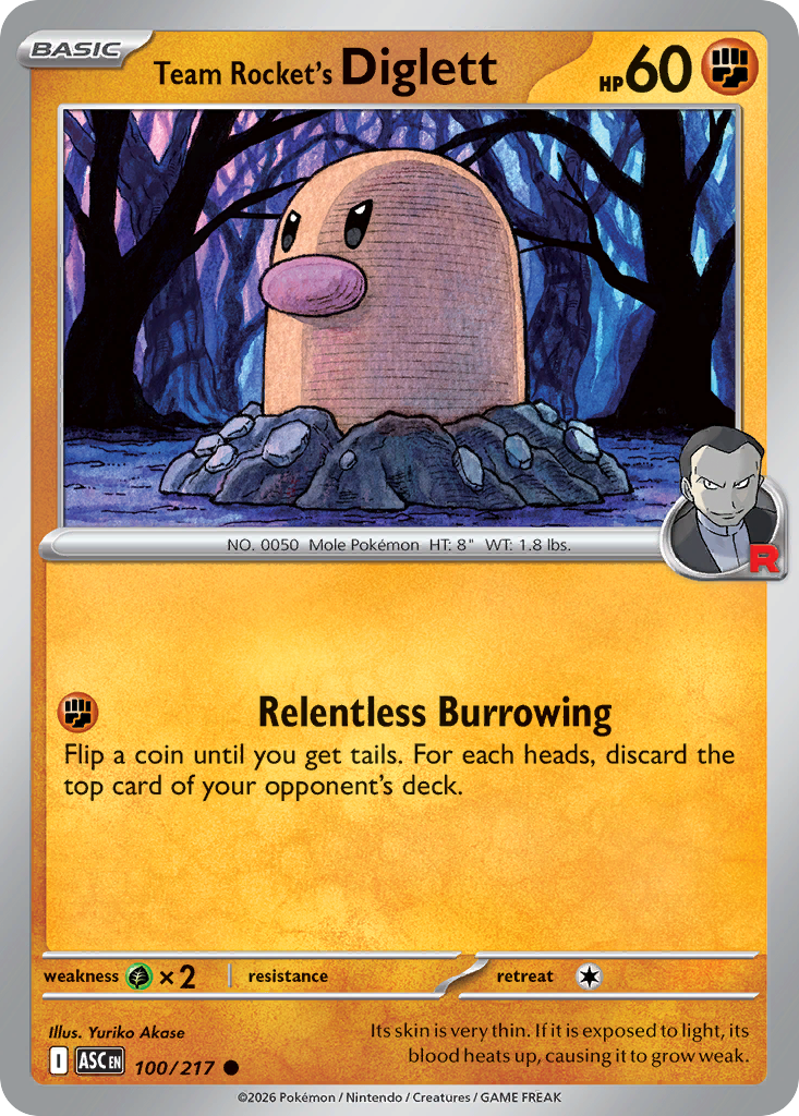 Team Rocket's Diglett - 100/217 - Ascended Heroes