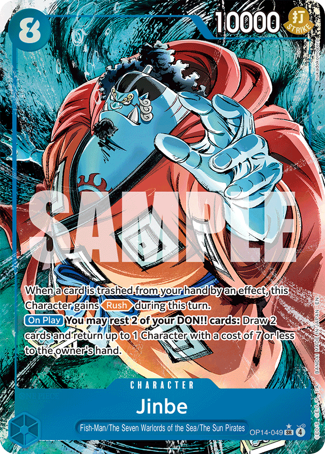 Jinbe - OP14-049 - Super Rare (Alternate Art) - The Azure Sea's Seven