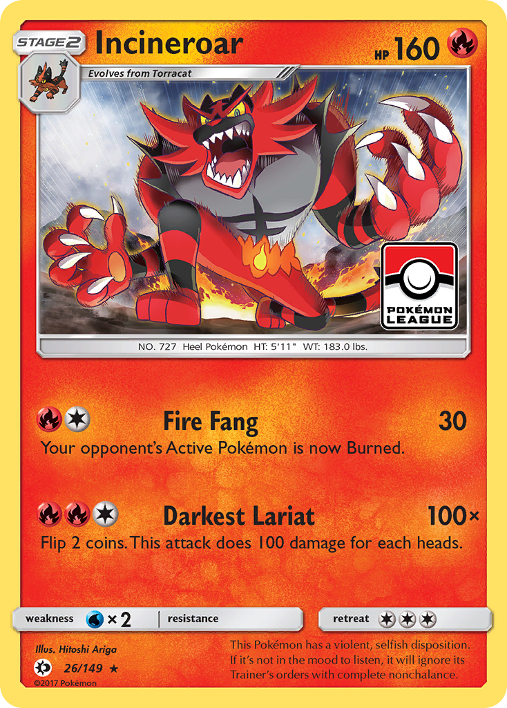 Incineroar - 026/149 - Sun & Moon