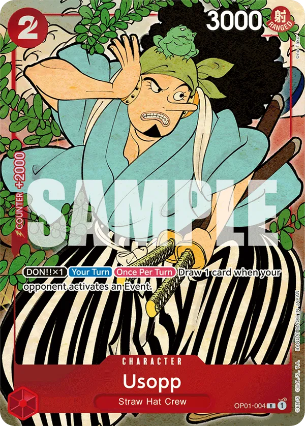 Usopp - OP01-004 - Rare (First Anniversary Alt Art) - Romance Dawn
