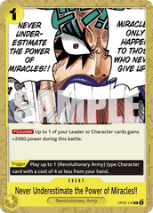 Never Underestimate the Power of Miracles!! - OP09-116 - Common - Emperors In The New World