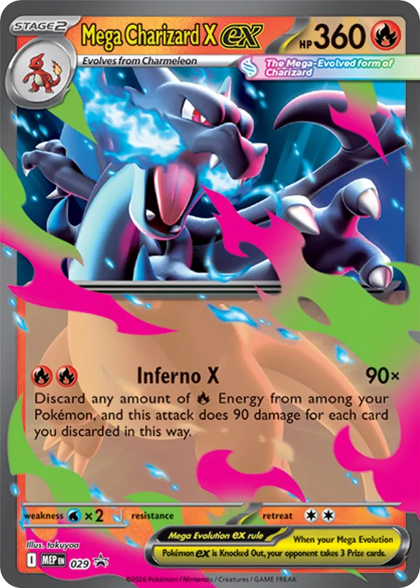 Mega Charizard X ex - 029 - Mega Evolution Black Star Promos