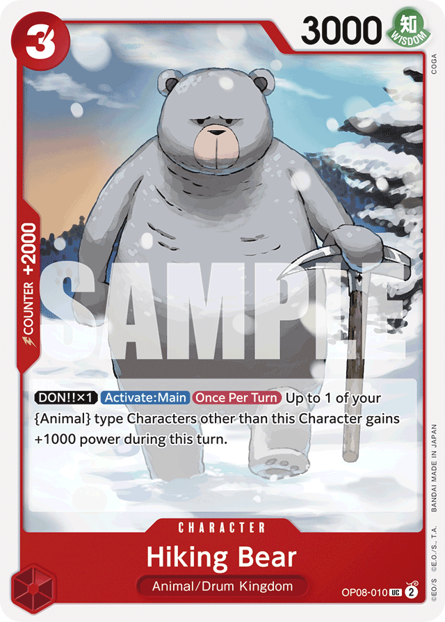 Hiking Bear - OP08-010 - Uncommon - Two Legends