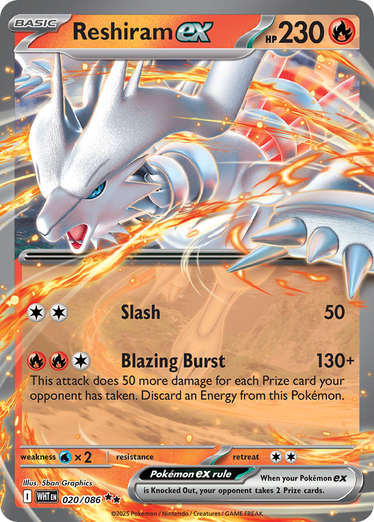 Reshiram ex - 20/86 - White Flare