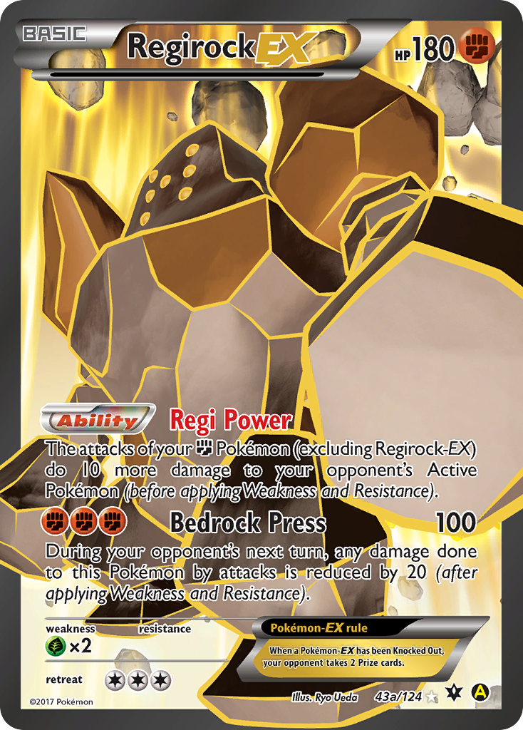 Regirock-EX - 43a/124 - Fates Collide